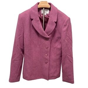 Kasper Women's Fuchsia 80% Wool Blazer‎ Minimalist w/ Lining Size 8 Career